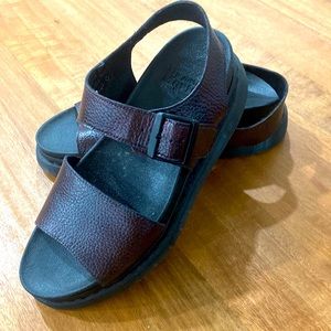 Docs Sandals, like new. Lovely rich, dark brown leather.